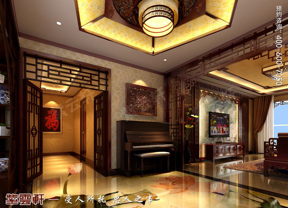玄關(guān)<a href=http://www.hctz360.com.cn/ target=_blank class=infotextkey>中式風(fēng)格</a>裝修圖